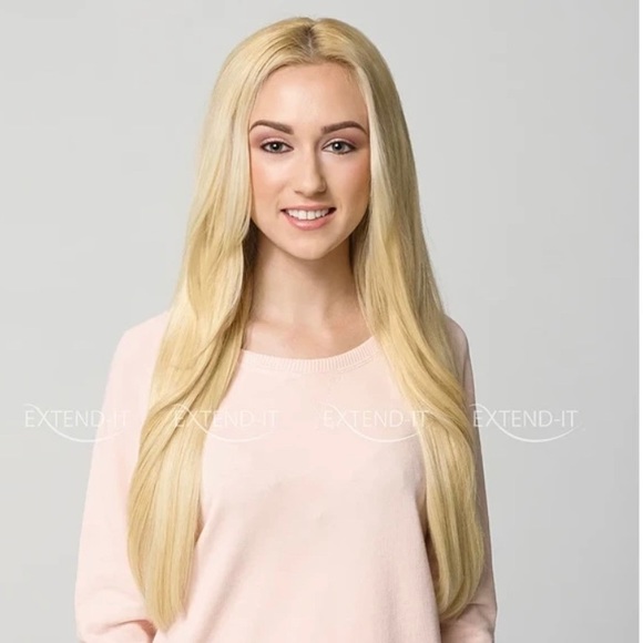 Beautiful real hair clip In extensions 20” platinum - Picture 2 of 7